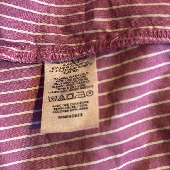 Loft Lavender & White Sleeveless Midi Dress Cotton Size Small Petite - Picture 7 of 7